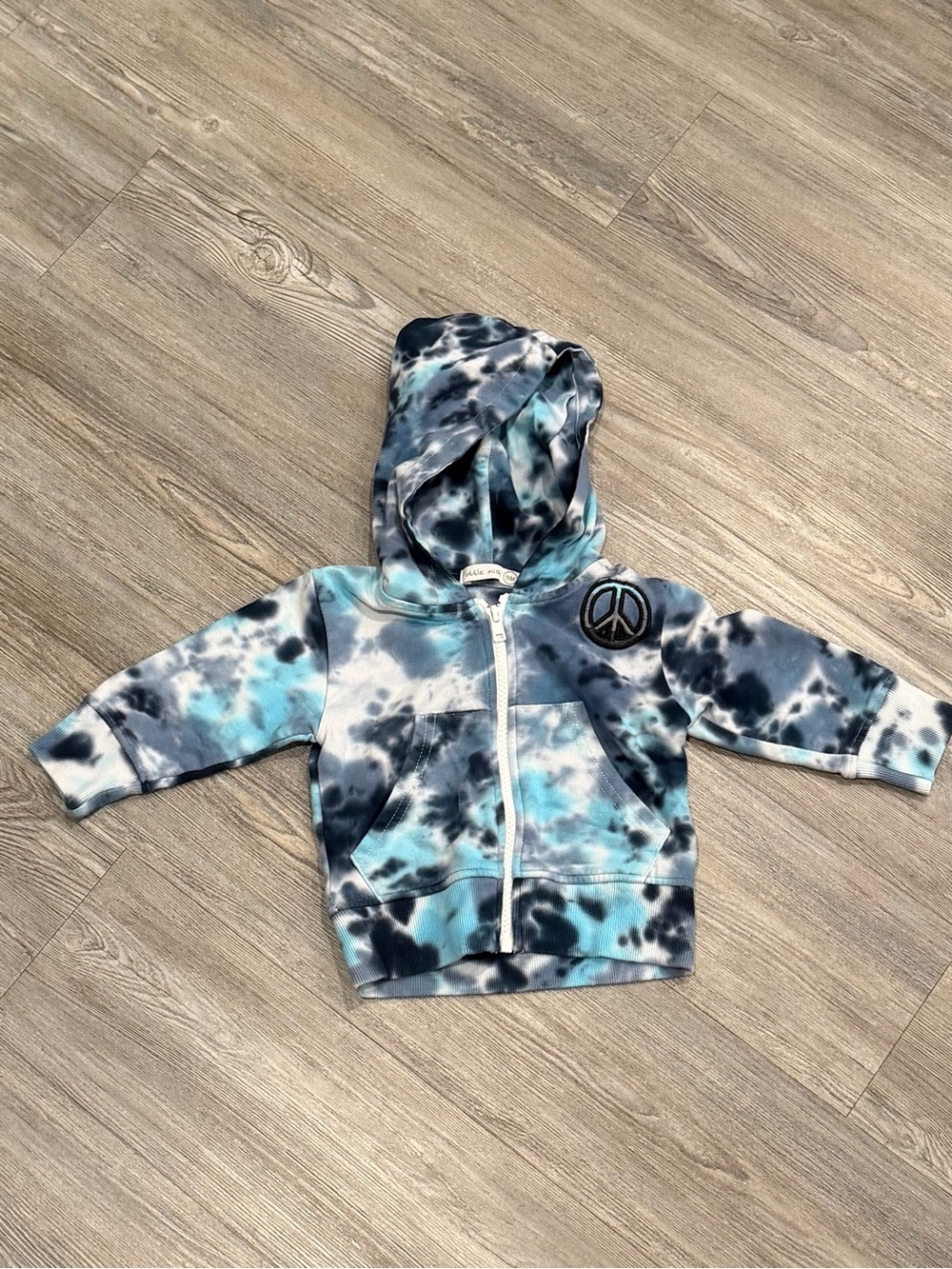 Little Mish Tie-Dye Peace Sign Hoodie